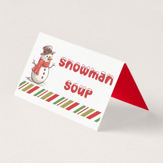 Snowman Soup Leckerei Beutel Topper (Vorderseite)