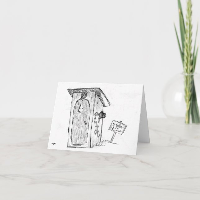 Snowman Spaß-Urlaubskarte ... Weihnachten Dankeskarte (Vorderseite)