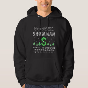Snowman Speed Showdown Weihnachts Racing Fast Race Hoodie