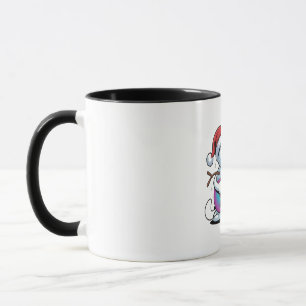 Snowman spielt Gitarre Electric Rock Weihnachten Tasse