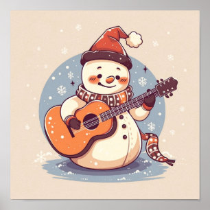 Snowman spielt Gitarre Poster