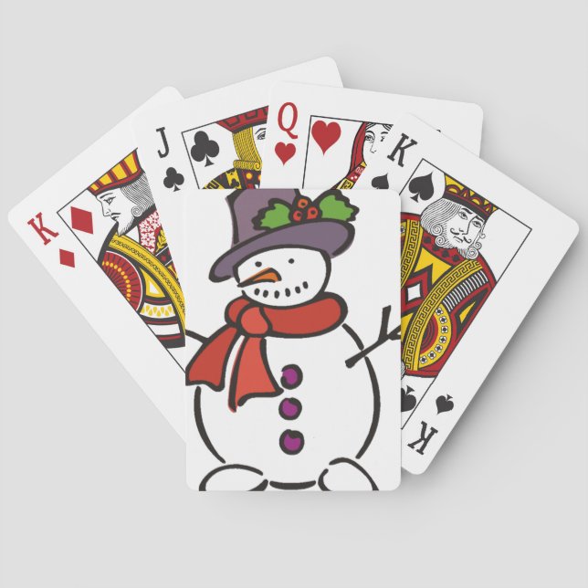 Snowman spielt Karten Spielkarten (Rückseite)