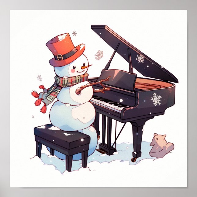 Snowman spielt Klavier Poster (Vorne)