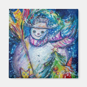 SNOWMAN, SPIELZEUG UND CHRISTMAS BAUM MAGNET