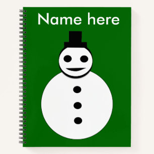 Snowman Spiral Notebook lächeln Weihnachten Notizbuch