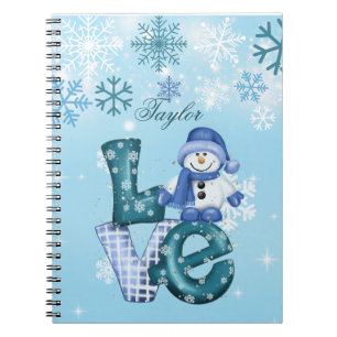 Snowman Spiral Notebook Notizblock