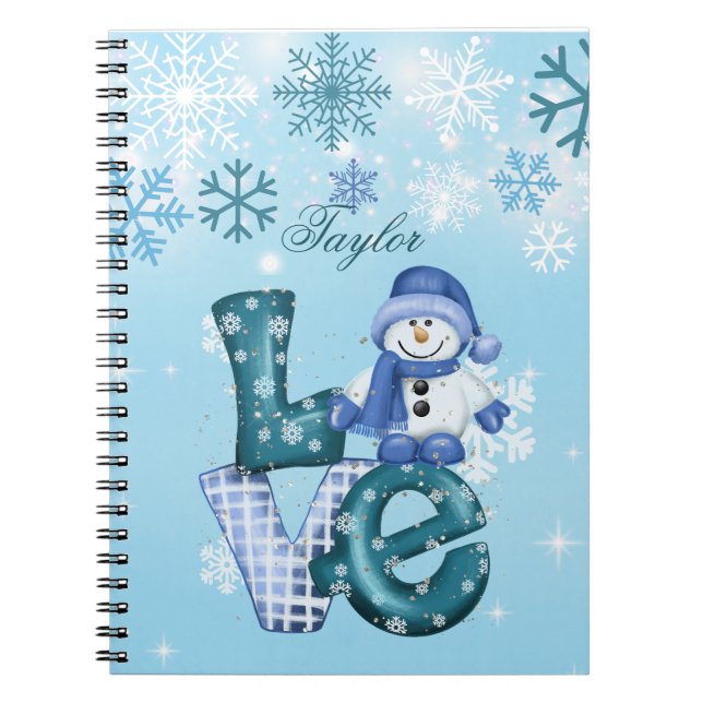 Snowman Spiral Notebook Notizblock (Vorderseite)