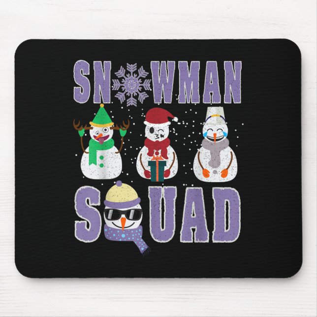 Snowman Squad Funny Family Matching, Teacher And S Mousepad (Vorne)