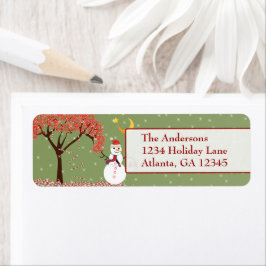 Snowman Star Candycane Tree on Green