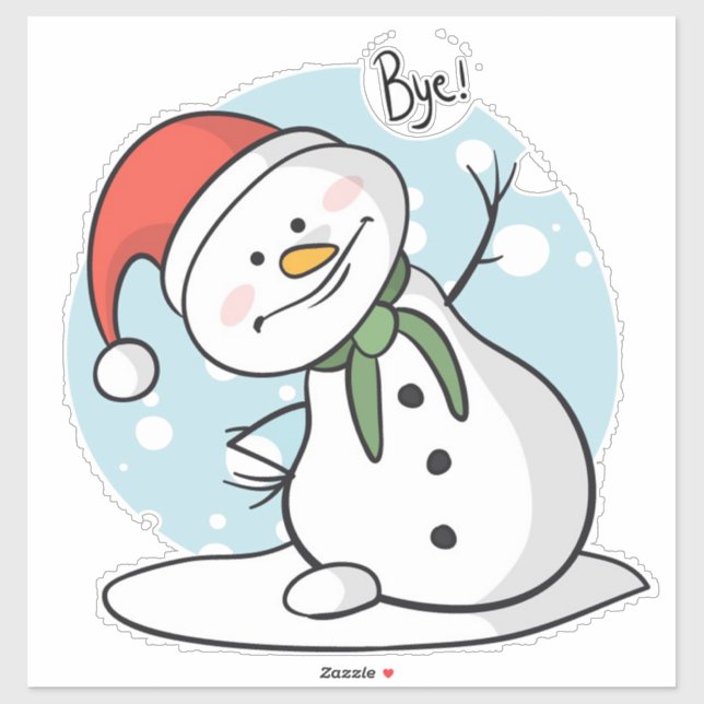 Snowman Sticker (Blatt)