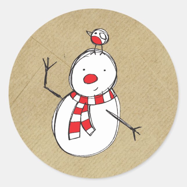 Snowman Sticker (Vorderseite)