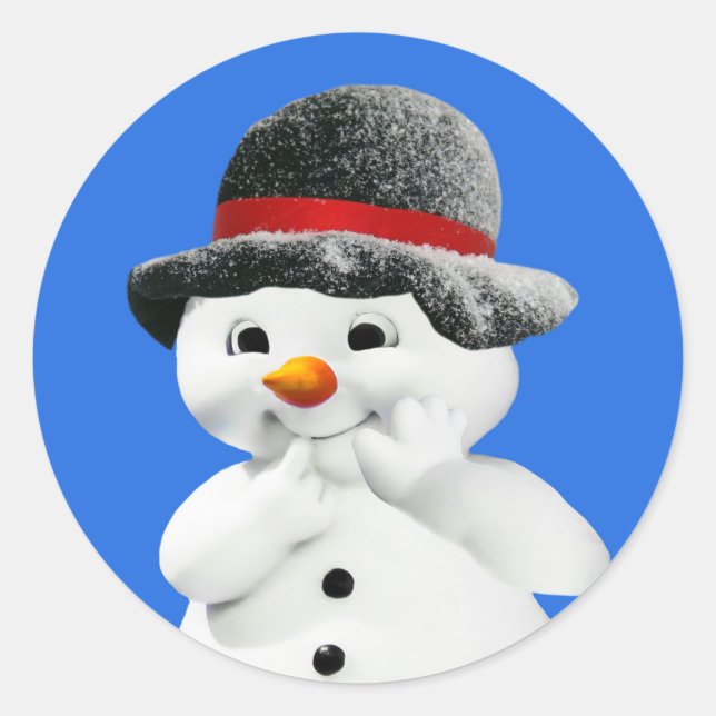 Snowman Stickers Umschlag Aufkleber (Vorderseite)