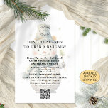 Snowman Store Christmas bietet QR Printable Card Einladung<br><div class="desc">Snowman Background Store Weihnachten bietet QR Printable Card. Verfügbar in gedruckter oder digital. In dieser Sammlung steht auch eine wertgedruckte Flyer-Alternative zur Verfügung. Werben Sie in Ihrem Geschäft Urlaubsangebote, mit diesem Design mit Ihrem Logo und einem QR-Code. Eine niedliche Schneemobil-Illustration liegt hinter einem getönten Ebenenüberlagern, auf dem sich der Text...</div>
