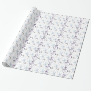 Snowman Strichmännchen Christmas Geschenkpapier