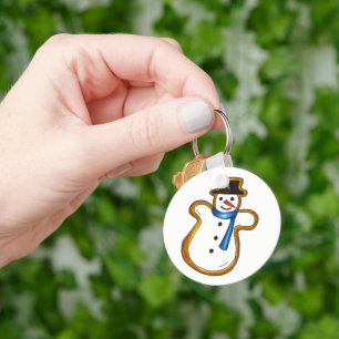 Snowman Sugar Cookie Hanukkah Weihnachtsfeiertag Schlüsselanhänger