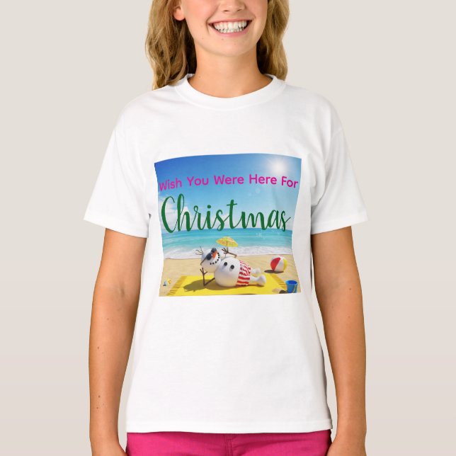 Snowman Sunbaden T-Shirt (Vorderseite)