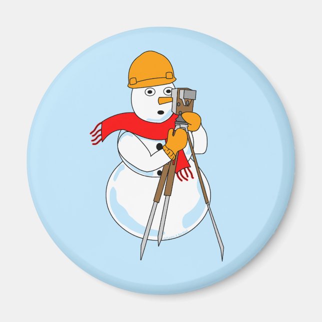 Snowman Surveyor Magnet (Vorne)