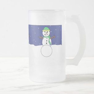 Snowman-Tasse Mattglas Bierglas