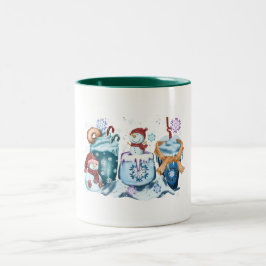 Snowman-Tasse Zweifarbige Tasse
