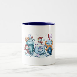 Snowman-Tasse Zweifarbige Tasse