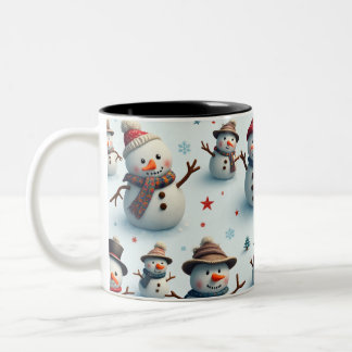 Snowman-Tasse Zweifarbige Tasse