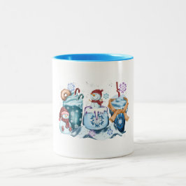 Snowman-Tasse Zweifarbige Tasse