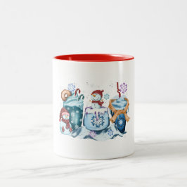 Snowman-Tasse Zweifarbige Tasse