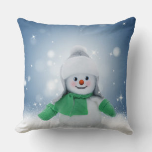 Snowman Throw Pillow Kissen
