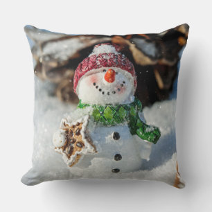 Snowman Throw Pillow Kissen