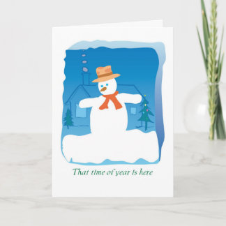 SNOWMAN TIME FEIERTAGSKARTE