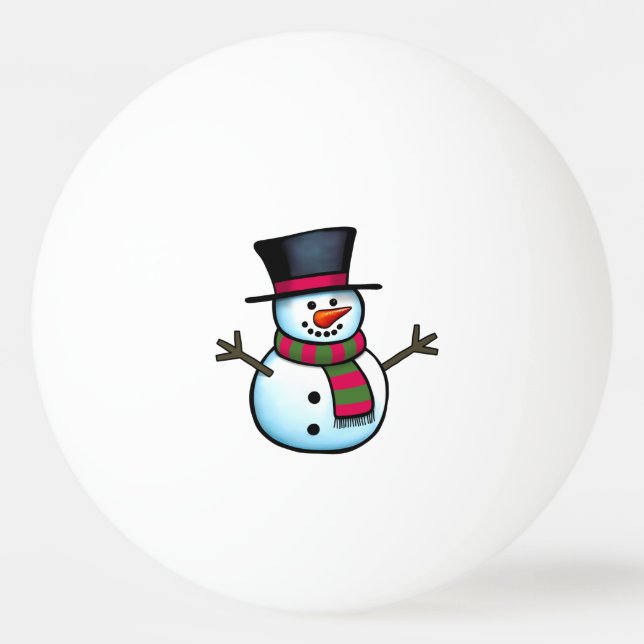 Snowman Tischtennisball (Vorderseite)