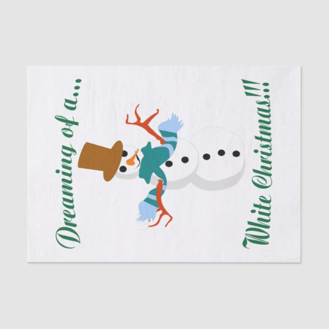 Snowman Tissue Paper Seidenpapier (Vorderseite)
