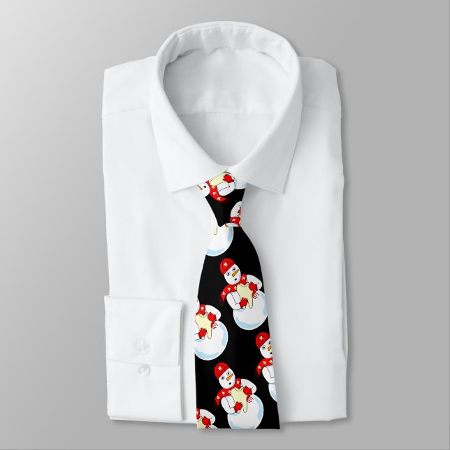 Snowman Tooth Neck Tie Krawatte (Gebunden)