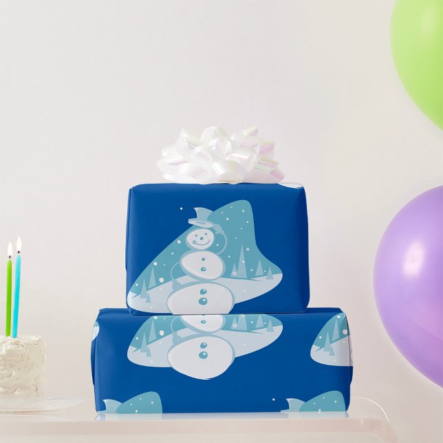 Snowman trägt einen Top-Hut Geschenkpapier (Von Creator hochgeladen)