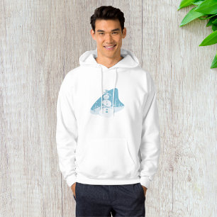 Snowman trägt einen Top-Hut Hoodie