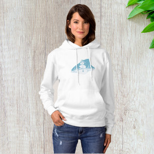 Snowman trägt einen Top-Hut Hoodie