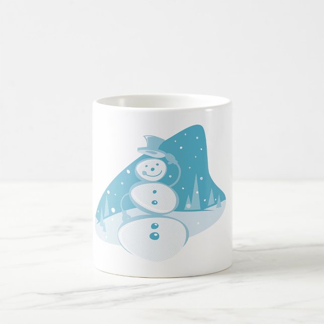 Snowman trägt einen Top-Hut Kaffeetasse (Von Creator hochgeladen)