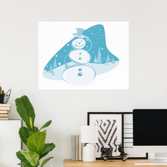 Snowman trägt einen Top-Hut Poster (Von Creator hochgeladen)