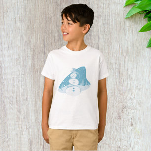 Snowman trägt einen Top-Hut T-Shirt