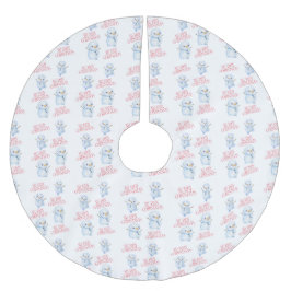 Snowman Tree Skirt Polyester Weihnachtsbaumdecke