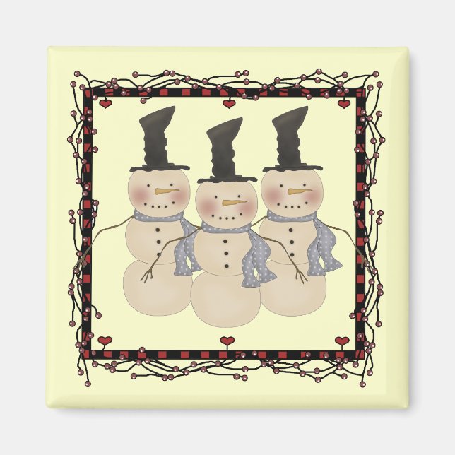 Snowman-Trio Magnet (Vorne)