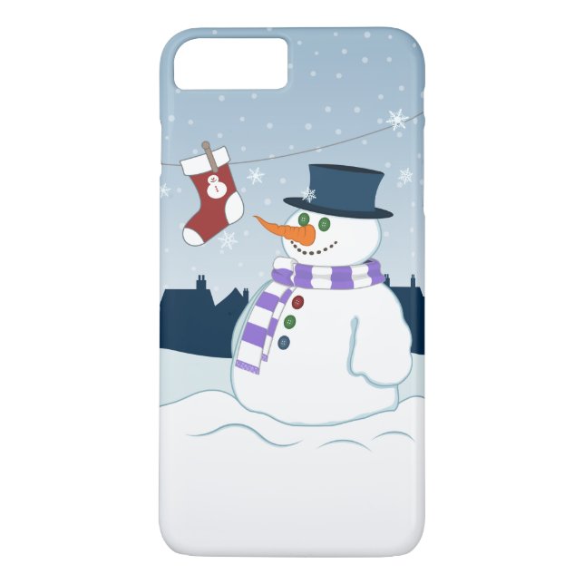 Snowman u. Strumpf-Weihnachten Case-Mate iPhone Hülle (Rückseite)