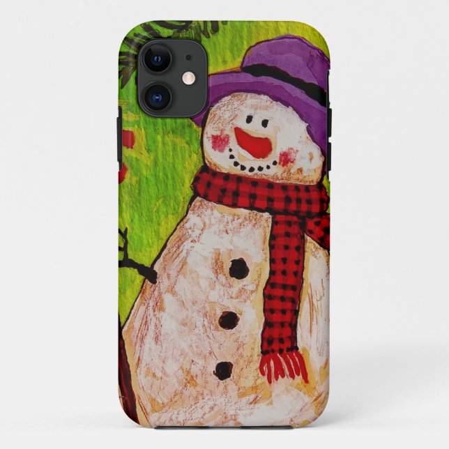 Snowman und Broom Case-Mate iPhone Hülle (Rückseite)
