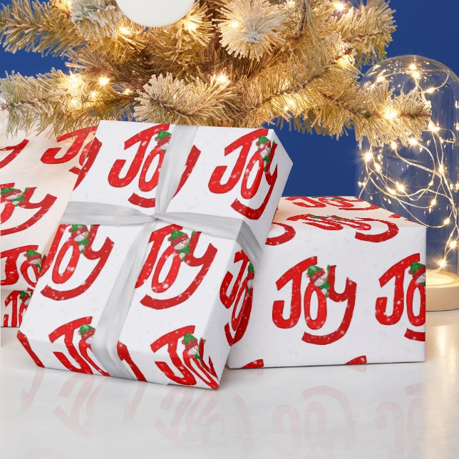Snowman und Freude an Schneeflocken Geschenkpapier (Feiertage)