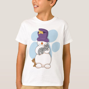 Snowman und Katzen-T - Shirt