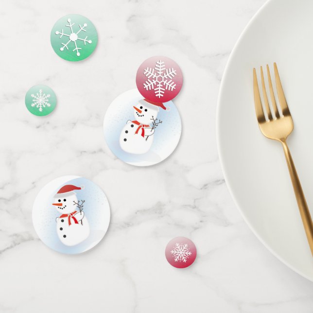 Snowman und Snowflakes Weihnachtsfeiertage Confett Konfetti (Gruppe)