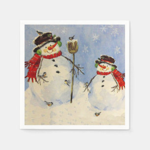 Snowman und Son Serviette