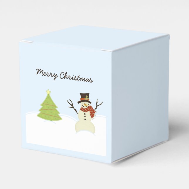Snowman und Tree Geschenkschachtel (Vorderseite)