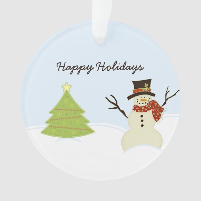 Snowman und Tree Ornament (Vorderseite)