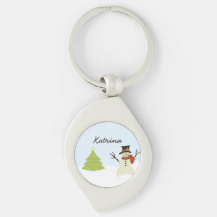 Snowman und Tree Schlüsselanhänger